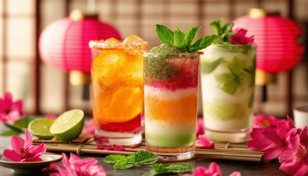 découvrez une sélection délicieuse de cocktails à base de saké pour égayer votre soirée japonaise. des mélanges originaux et authentiques qui raviront vos invités et apporteront une touche festive à votre événement.