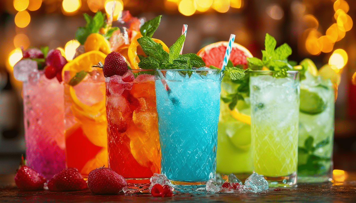 découvrez des recettes de cocktails colorés qui apporteront une touche de couleur et de fraîcheur à vos fêtes. que ce soit pour un anniversaire, un mariage ou une soirée entre amis, ces boissons étonnantes raviront vos invités et rendront vos célébrations inoubliables.