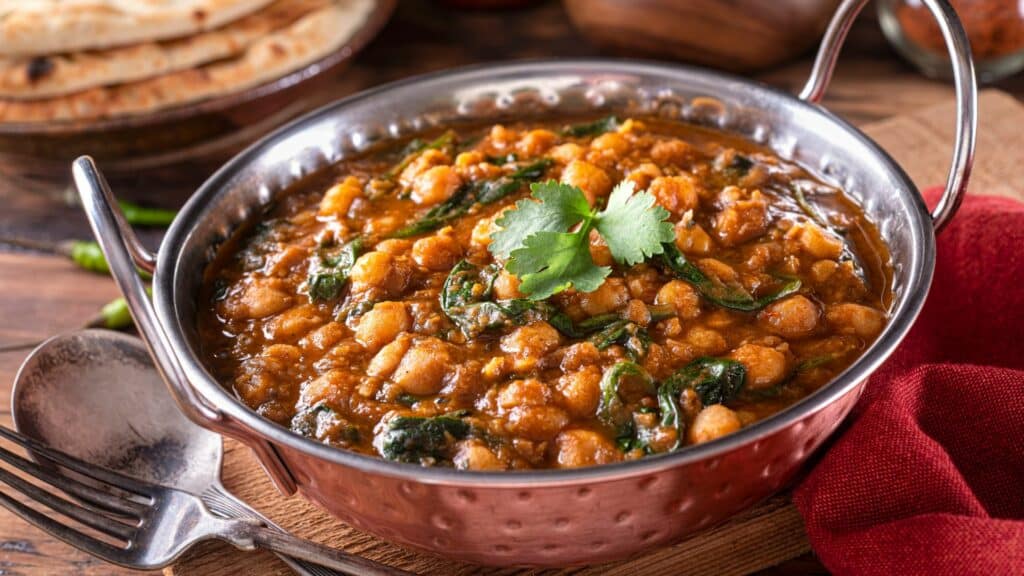 curry de légumes aux épinards