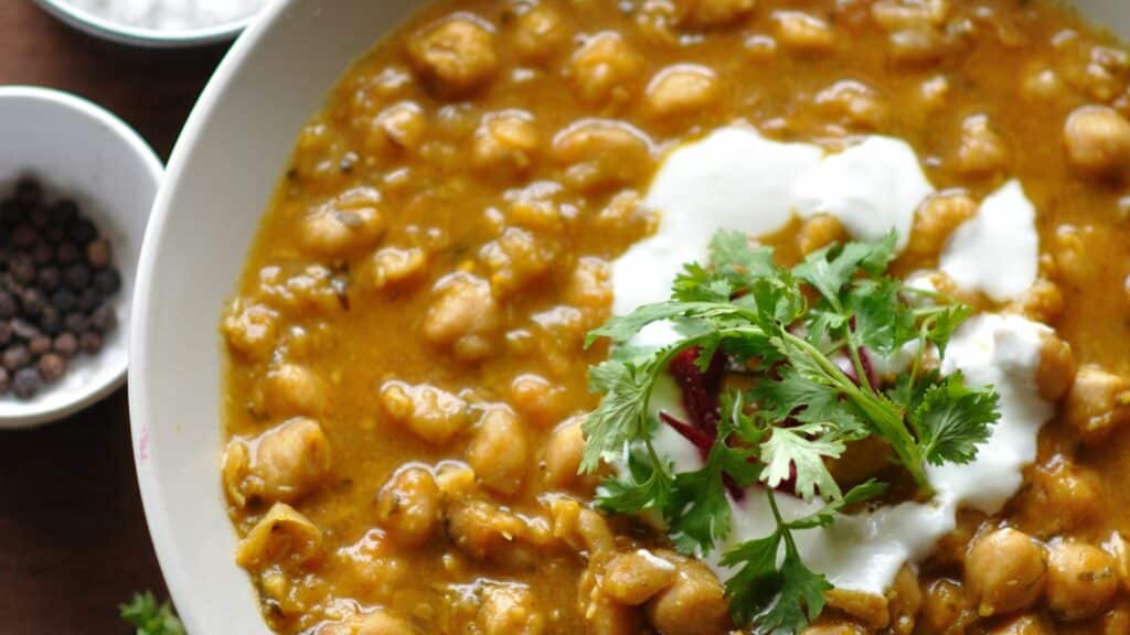 curry de potiron et pois chiches