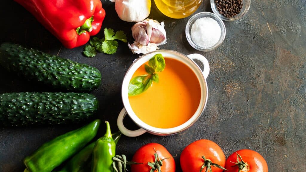 gazpacho andalou à l'ancienne