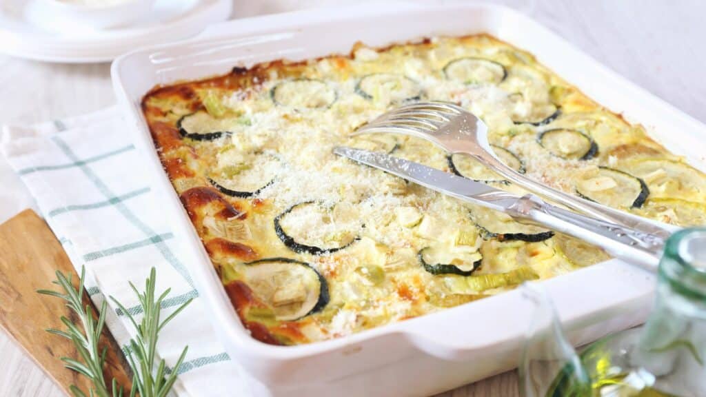 gratin de courgettes végan