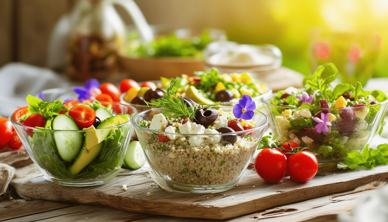 découvrez des idées de salades fraîches et légères parfaites pour un apéro convivial. éveillez vos papilles avec des recettes colorées et savoureuses qui raviront vos invités tout en restant saines !