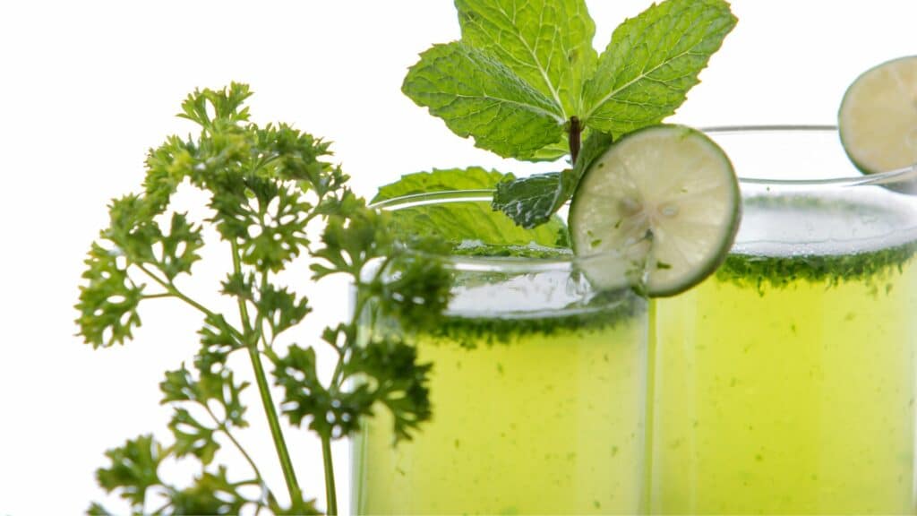 jus de concombre et menthe
