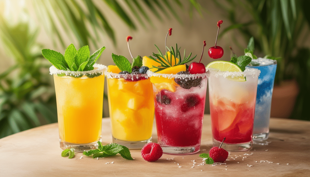 découvrez des recettes de mocktails délicieux pour égayer vos apéros sans alcool. profitez de boissons rafraîchissantes et créatives qui raviront vos invités tout en respectant vos choix. idéales pour toutes les occasions, ces créations colorées ajouteront une touche festive à vos soirées.