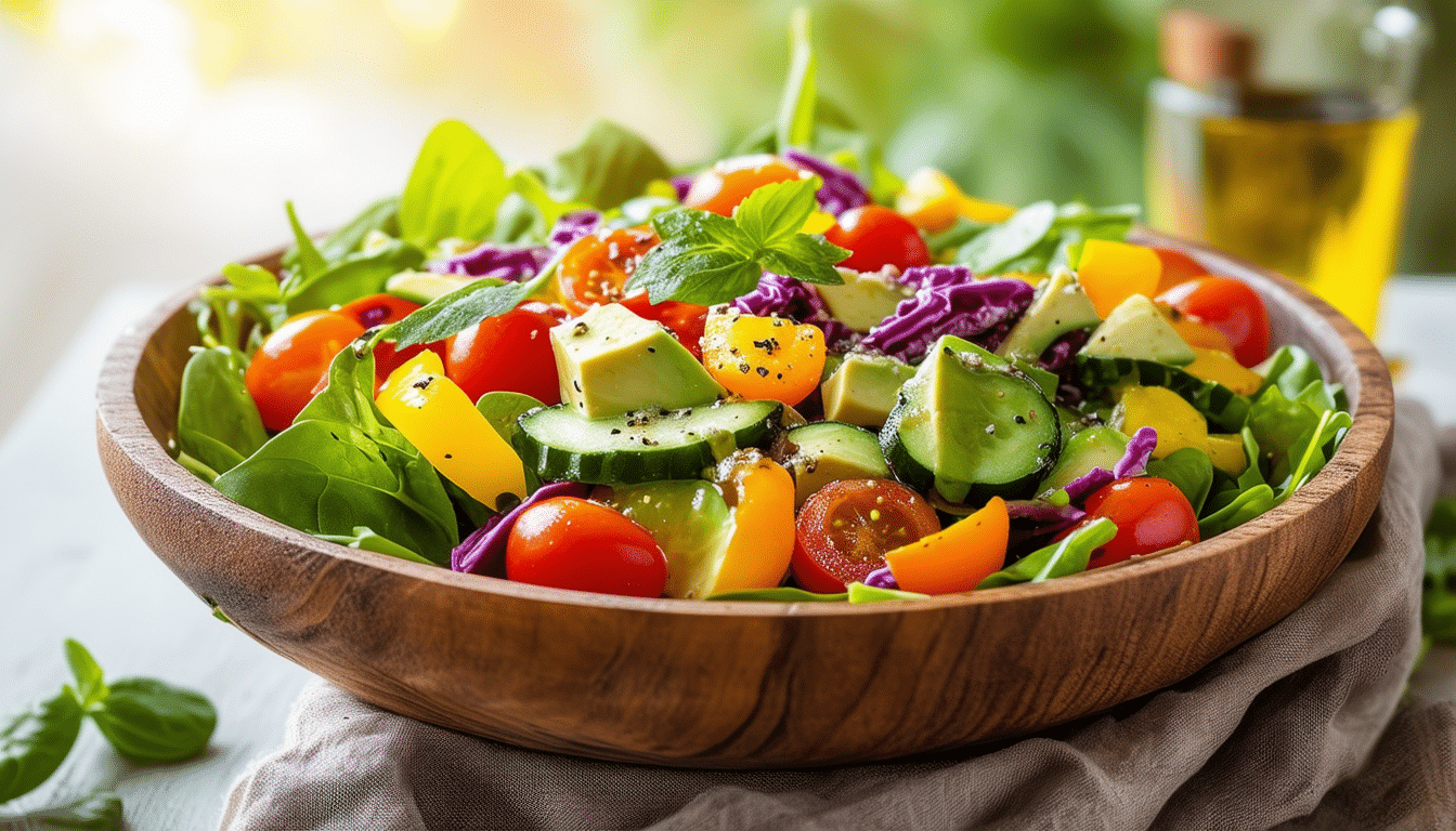 découvrez nos délicieuses salades colorées qui apportent fraîcheur et légèreté à vos repas estivaux. idéales pour se rafraîchir tout en savourant des ingrédients variés et nutritifs, ces recettes sont parfaites pour vos barbecues, pique-niques ou déjeuners en terrasse.