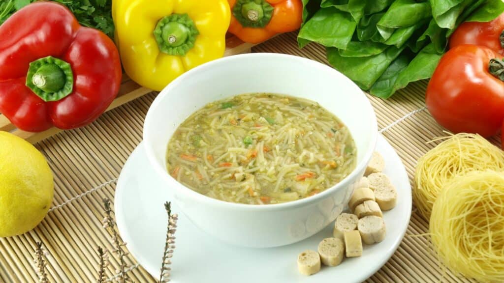 soupe de vermicelles au gingembre