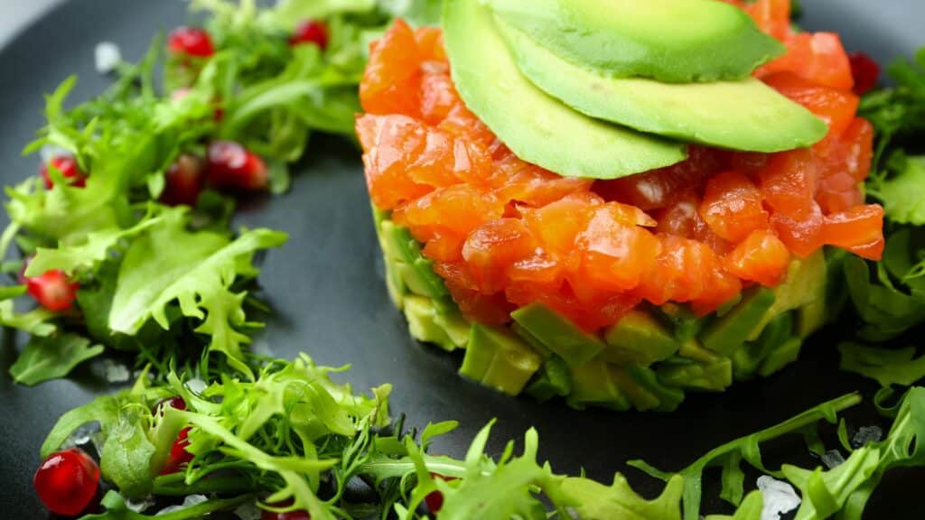 tartare de saumon et avocat
