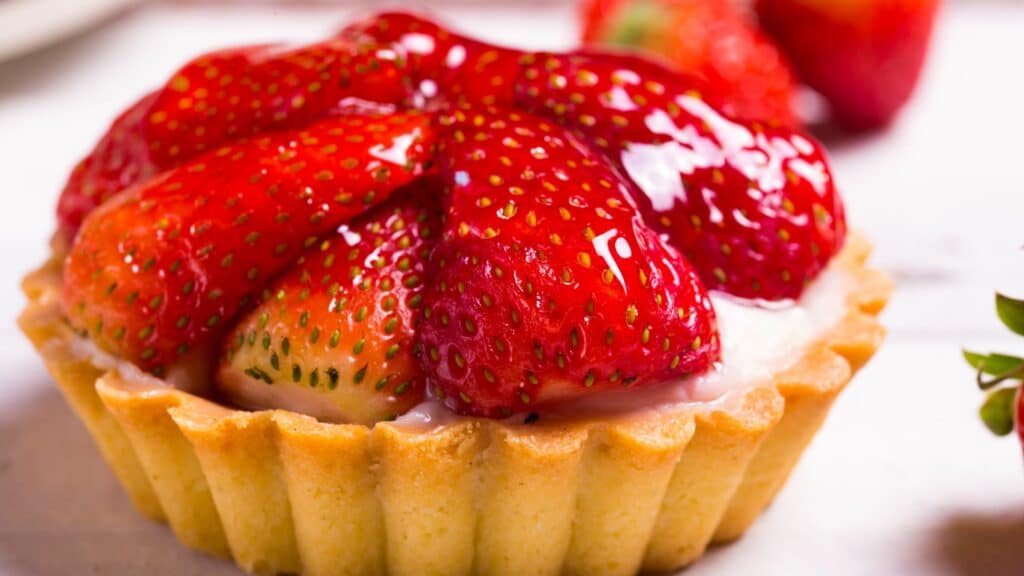 tarte aux fraises minute