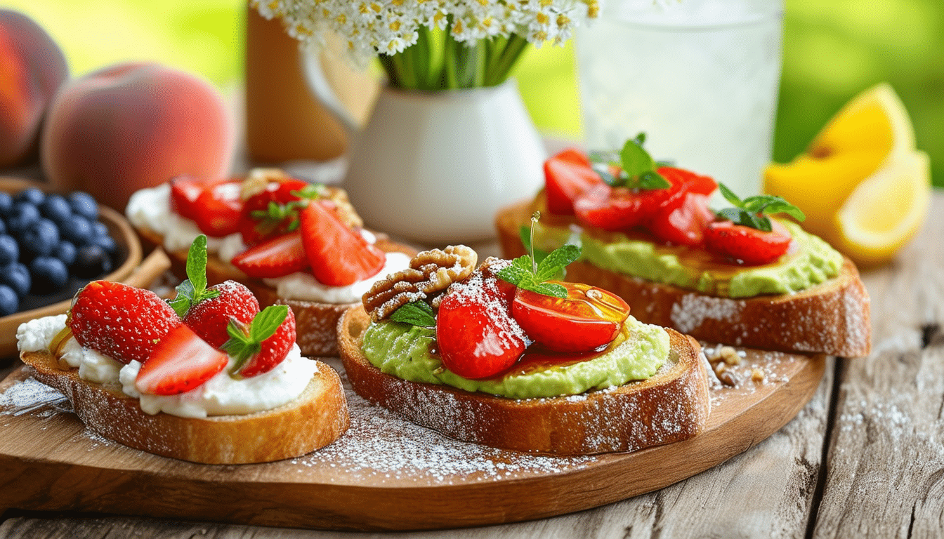 découvrez des recettes de tartines estivales, simples à réaliser et délicieusement savoureuses. idéales pour vos repas en plein air ou vos apéritifs, ces tartines rapides séduiront vos papilles tout en apportant fraîcheur et légèreté à vos journées d'été.