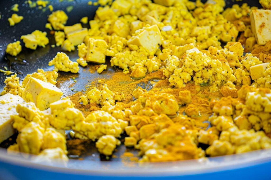tofu brouillé façon œufs brouillés