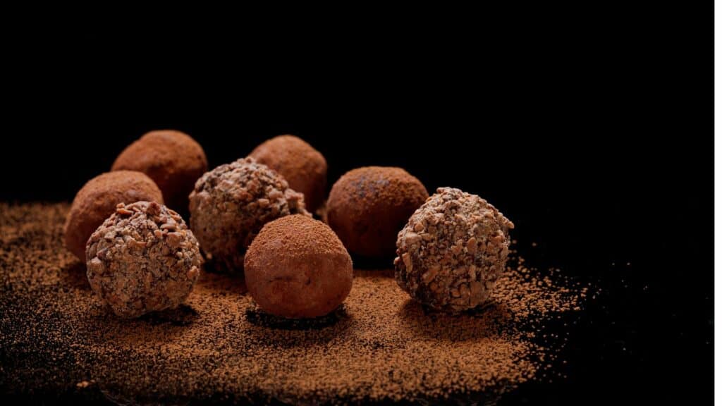 truffes au chocolat et spéculoos