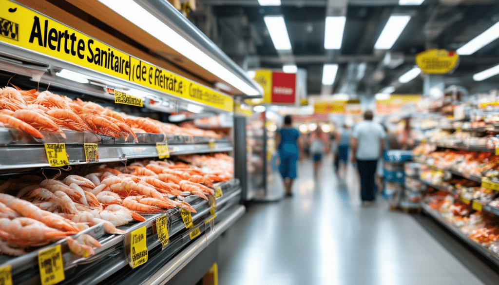 alerte sanitaire concernant le retrait de gambas et crevettes contaminées par une bactérie dangereuse, surnommée « mangeuse de chair », dans les magasins auchan et intermarché. protégez votre santé en restant informé des risques et des mesures précautions à prendre.