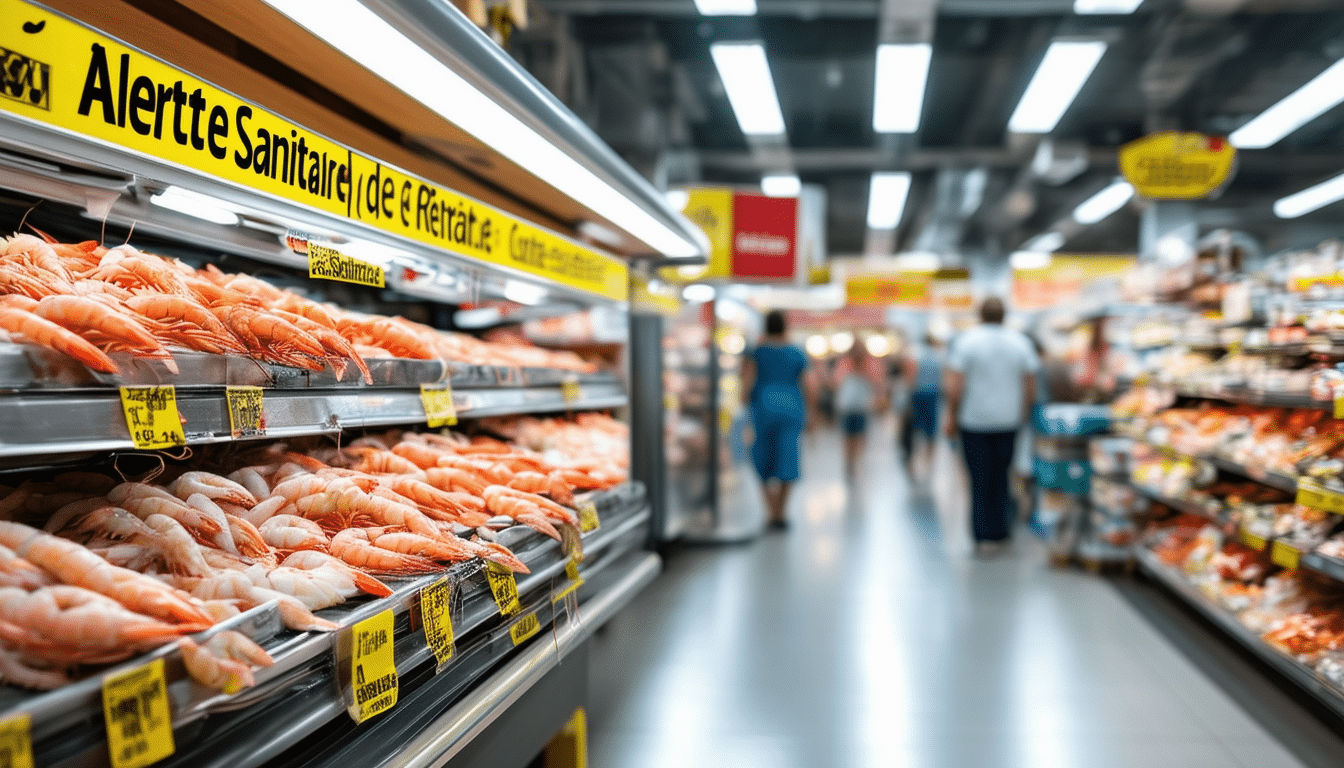 alerte sanitaire concernant le retrait de gambas et crevettes contaminées par une bactérie dangereuse, surnommée « mangeuse de chair », dans les magasins auchan et intermarché. protégez votre santé en restant informé des risques et des mesures précautions à prendre.