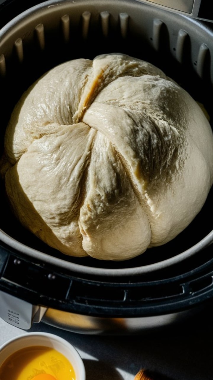 Pâte à pain dans une machine à pain.