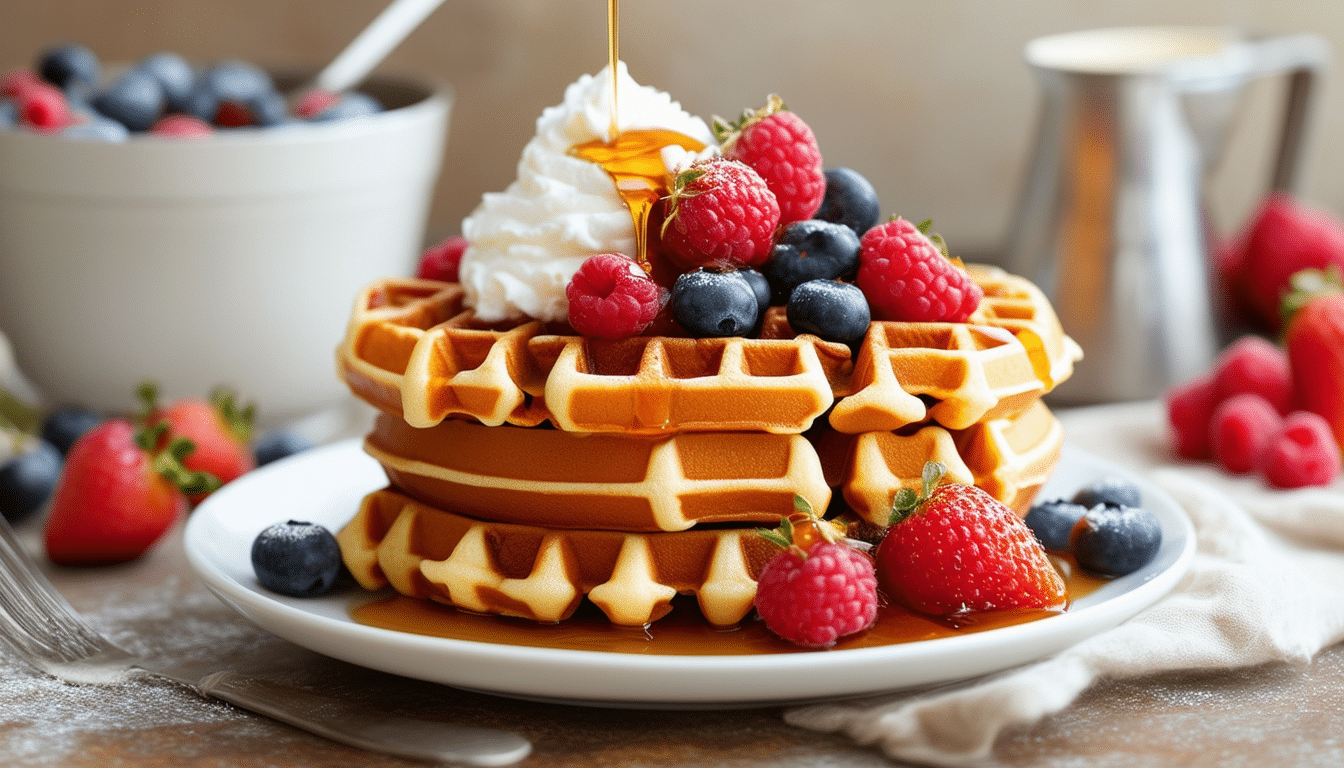 découvrez la recette parfaite pour réaliser des gaufres moelleuses comme au restaurant en seulement 5 étapes simples ! apprenez tous les secrets pour obtenir des gaufres légères et savoureuses qui raviront vos convives. idéales pour le petit-déjeuner ou le dessert !