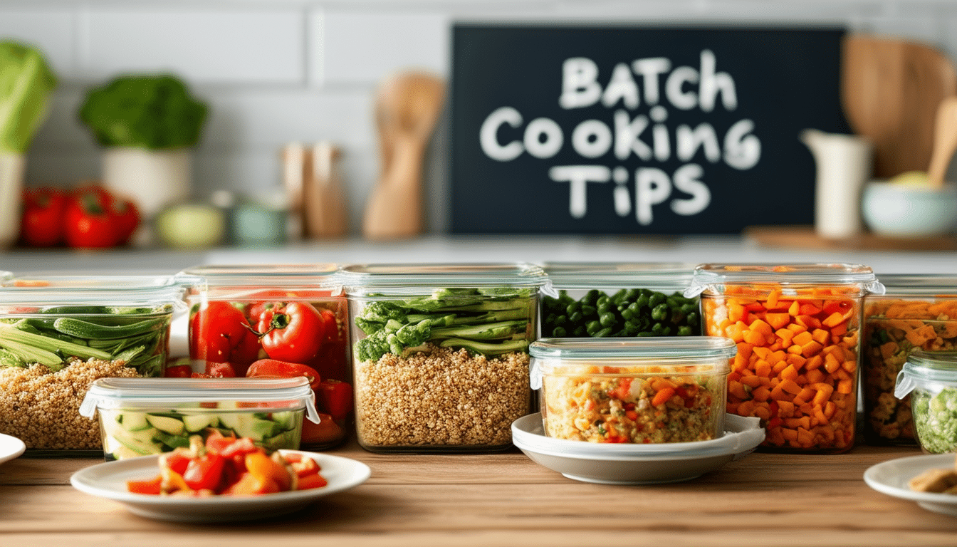 découvrez l'art de cuisiner en batch et apprenez à préparer de savoureux repas à l'avance. gagnez du temps en cuisine tout en régalant vos proches avec des plats faits maison, sains et délicieux. simplifiez votre routine culinaire et profitez de moments précieux en famille.