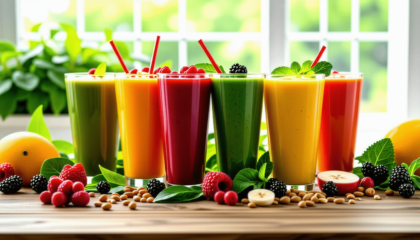 découvrez des recettes de smoothies énergisants qui vous aideront à dynamiser votre journée. pleins de vitamines et de saveurs, ces mélanges sains sont parfaits pour bien commencer le matin ou pour un coup de fouet l'après-midi. réveillez votre énergie et savourez la vitalité !