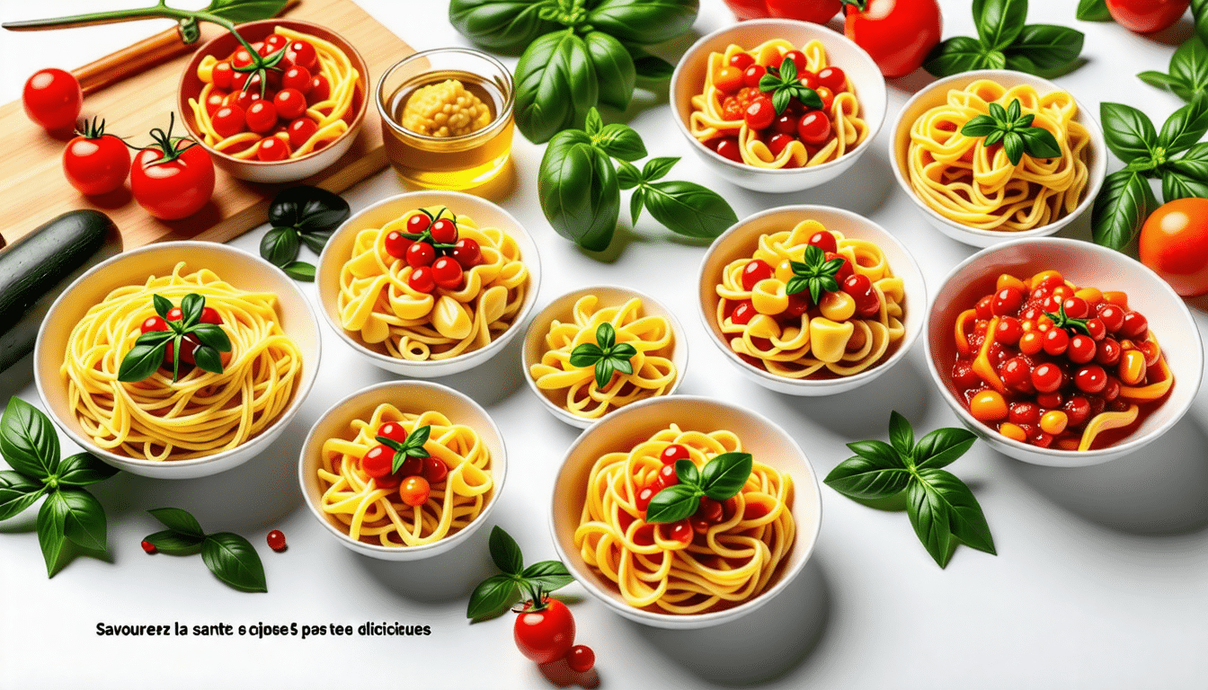 découvrez nos 5 recettes de pâtes délicieuses et saines qui raviront vos papilles ! savourez la santé tout en vous régalant avec des plats équilibrés et faciles à préparer.