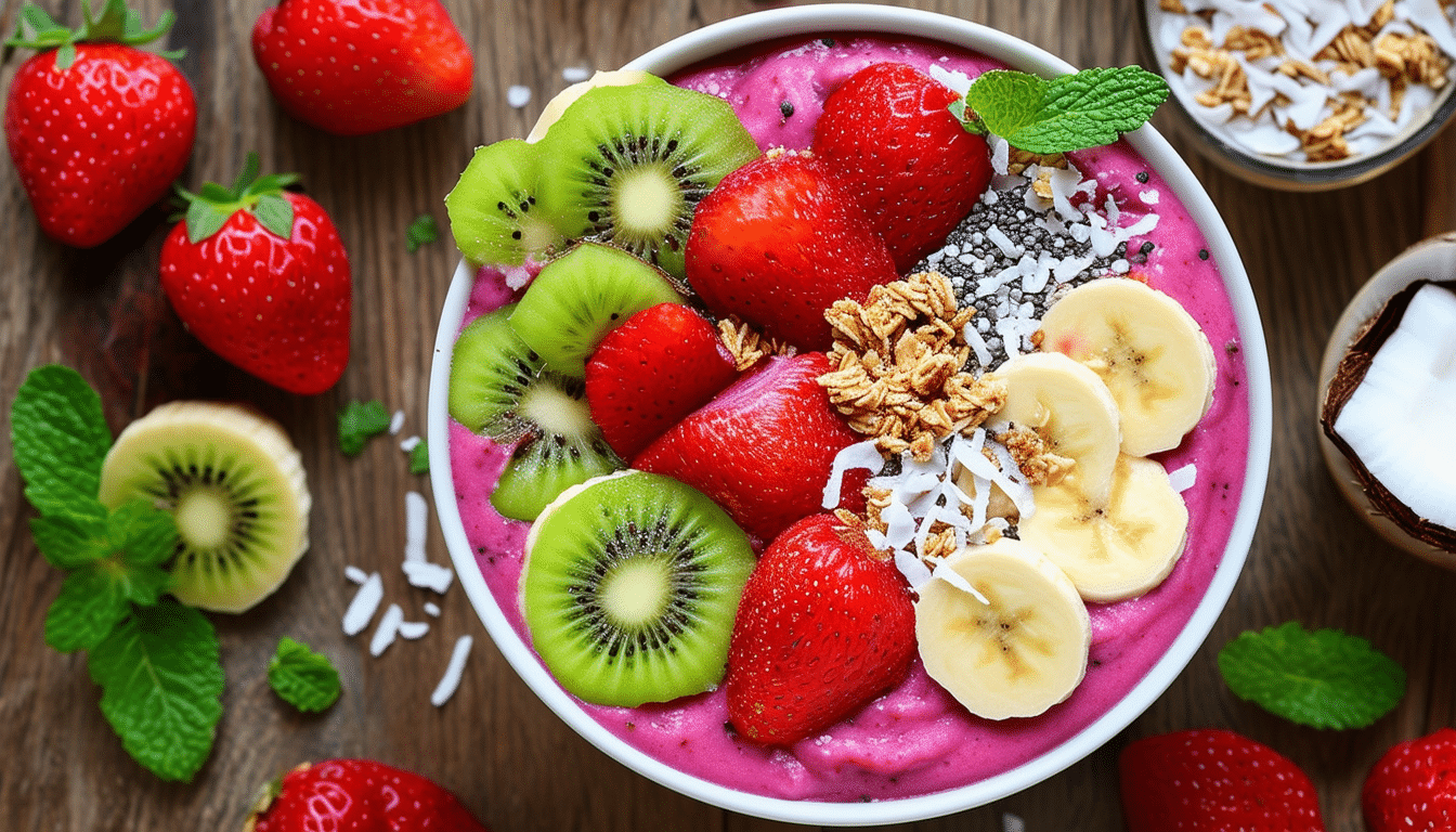 découvrez notre recette secrète pour un smoothie bowl gourmand, idéal pour un petit-déjeuner savoureux et nutritif. facile à préparer, ce délice vous apportera énergie et plaisir chaque matin.