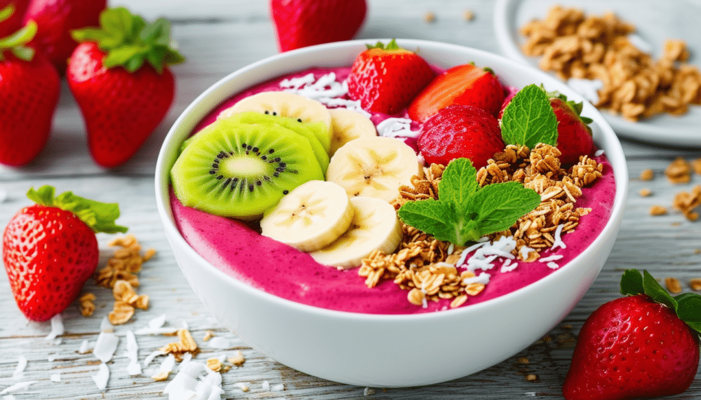 découvrez notre recette secrète de smoothie bowl gourmand, idéale pour un petit-déjeuner parfait. savourez un mélange délicieux de fruits frais, de yaourt crémeux et de toppings croquants qui éveillera vos papilles chaque matin.