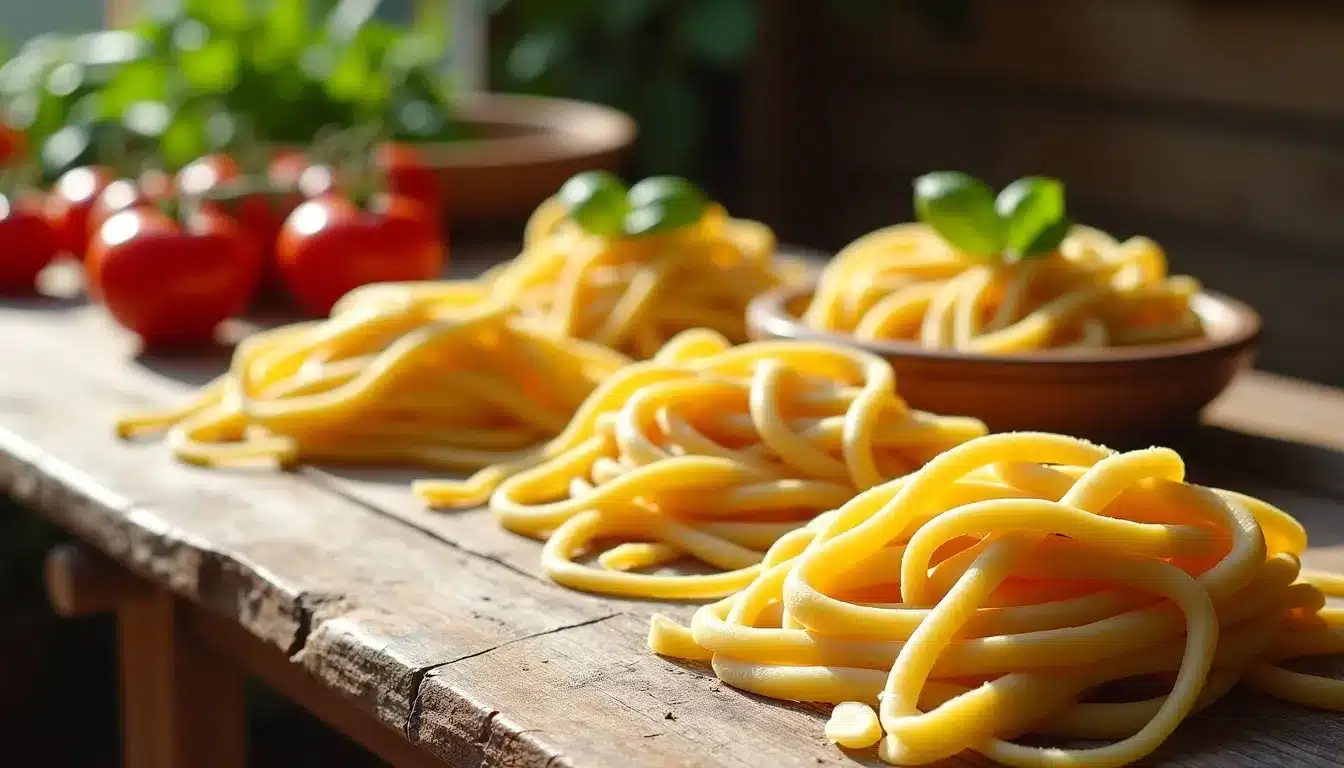table bois rustique pasta italienne
