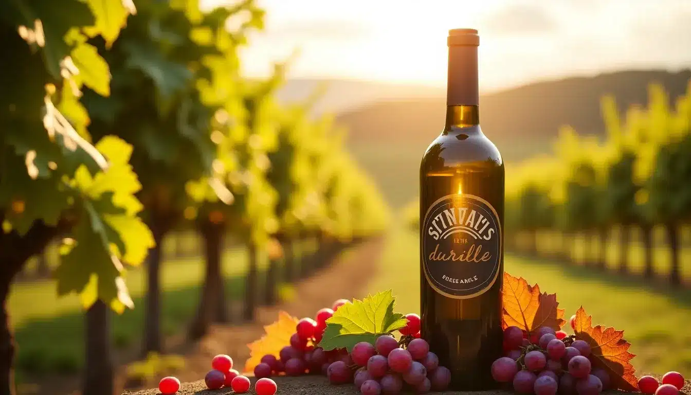 bouteille vin champs vignes