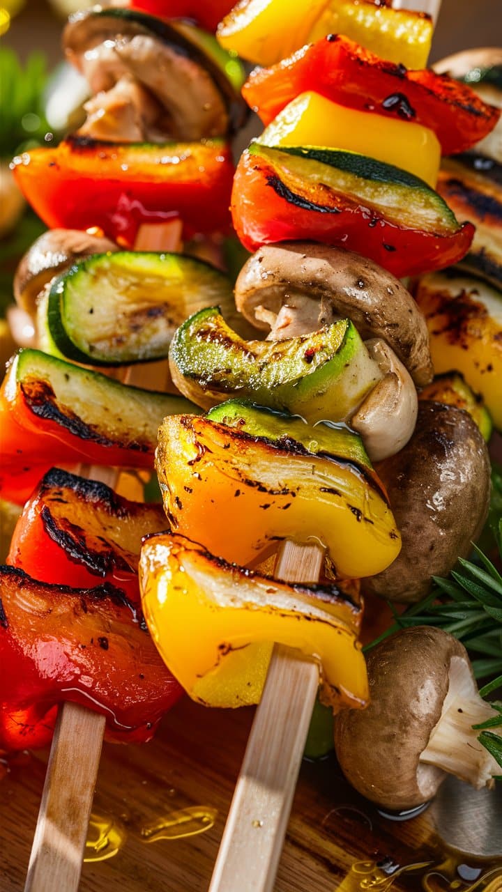 brochettes de légumes grillés