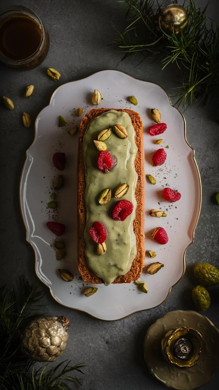 buche de noel framboise pistache