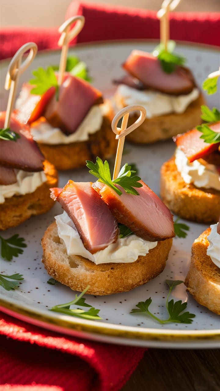 canapés de magret de canard fumé