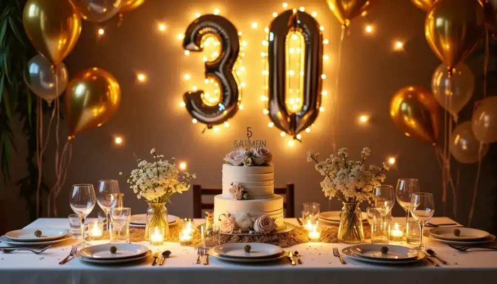 célébrez 30 ans avec style 10 idées déco pour une table d'anniversaire parfaite