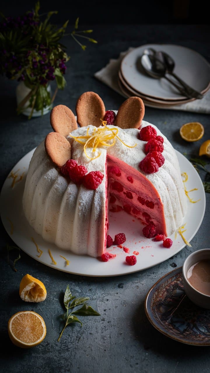 charlotte aux frambboises et chocolat blanc