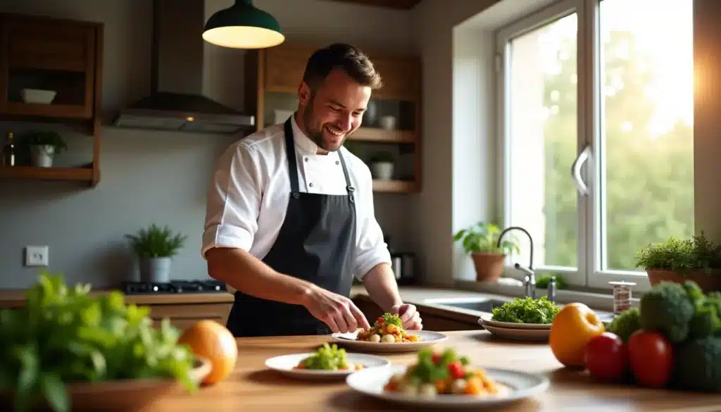 chef gastronomique cuisine moderne