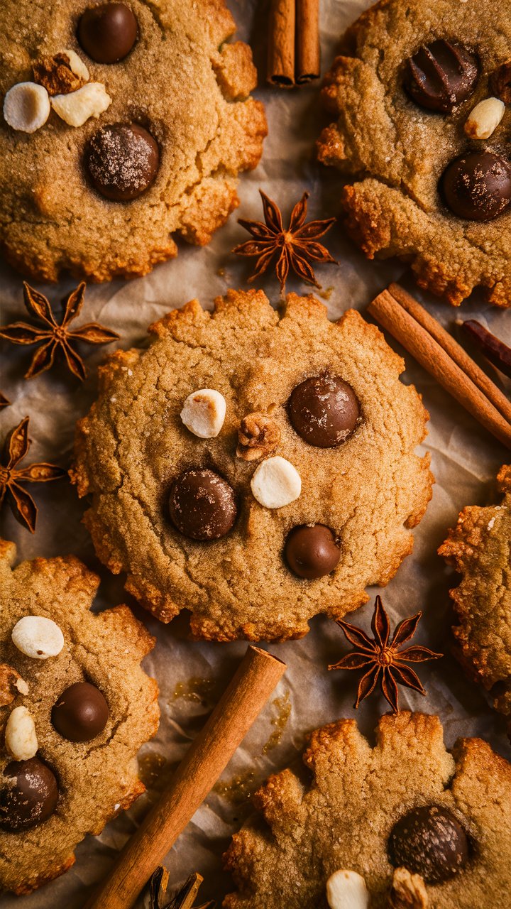 Biscuits à la cannelle et pépites chocolat.
