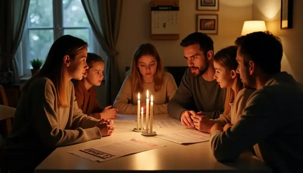 famille autour table angoisse