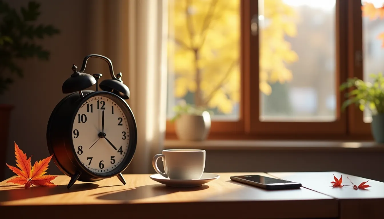 horloge changement heure automne