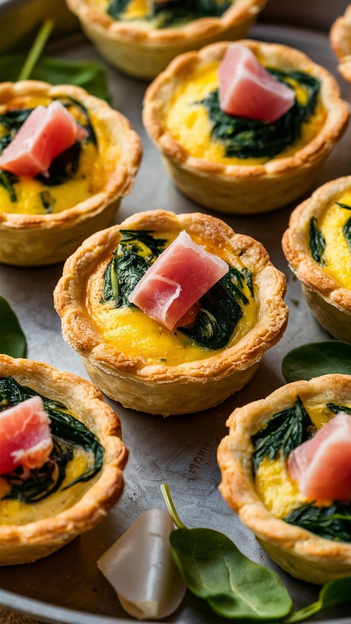 mini quiches au jambon cru et épinards (1)