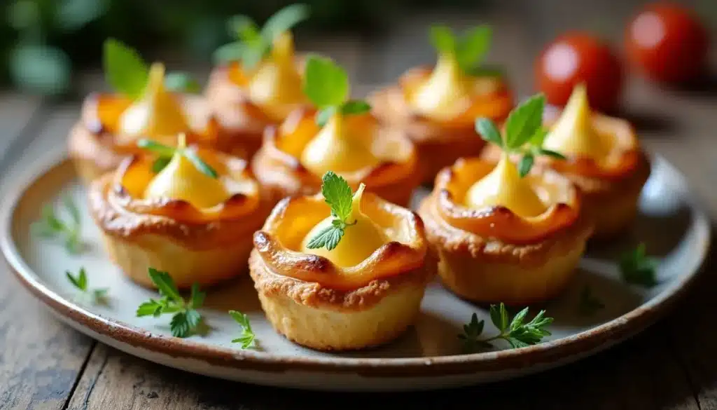 mini tartelettes aux oignons caramélisés
