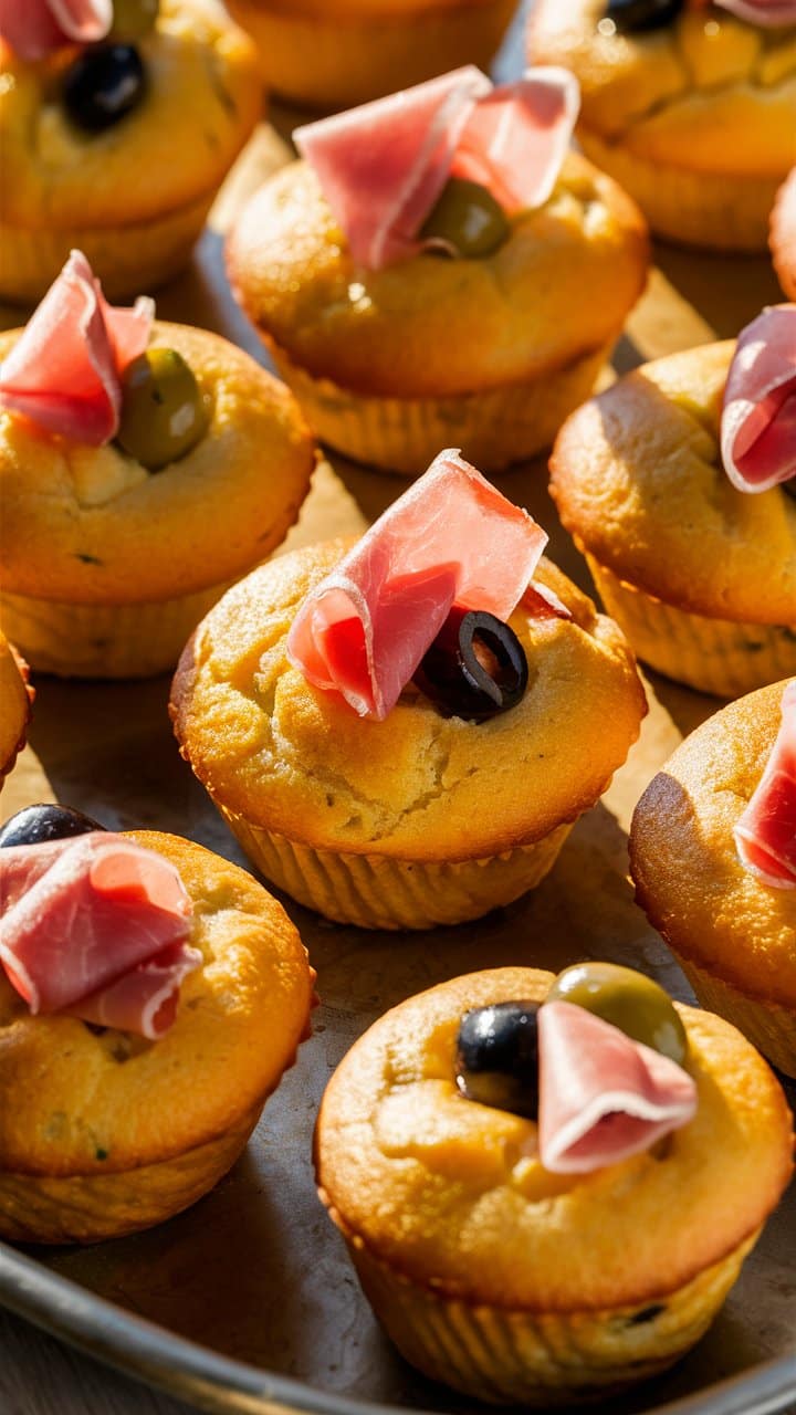 muffins salés au jambon cru et olives (1)