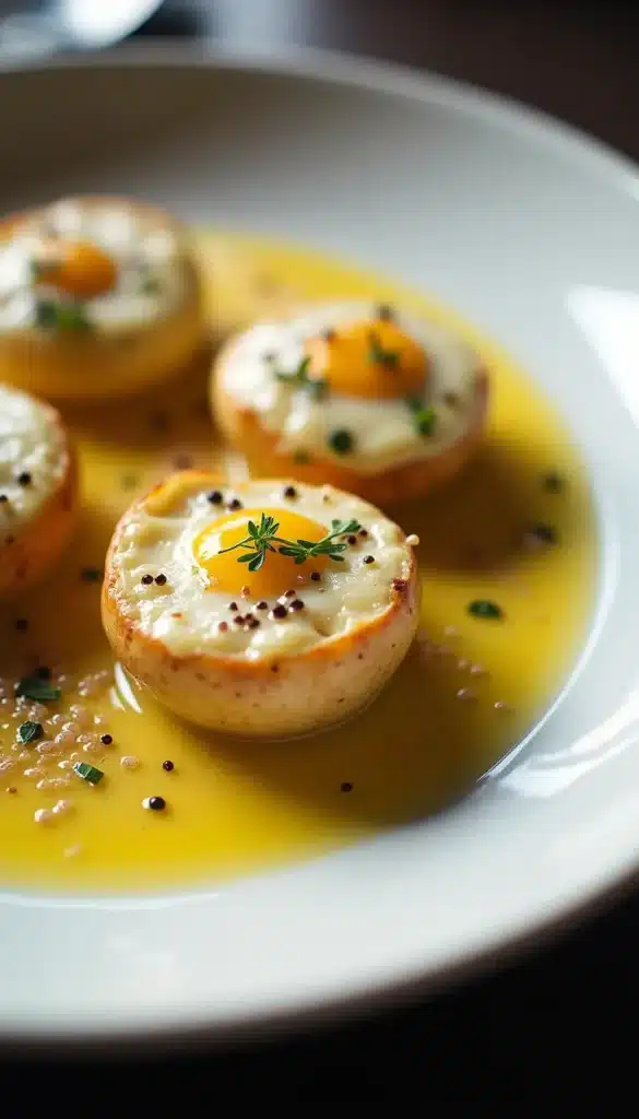 oeufs cocotte au gorgonzola par joël robuchon