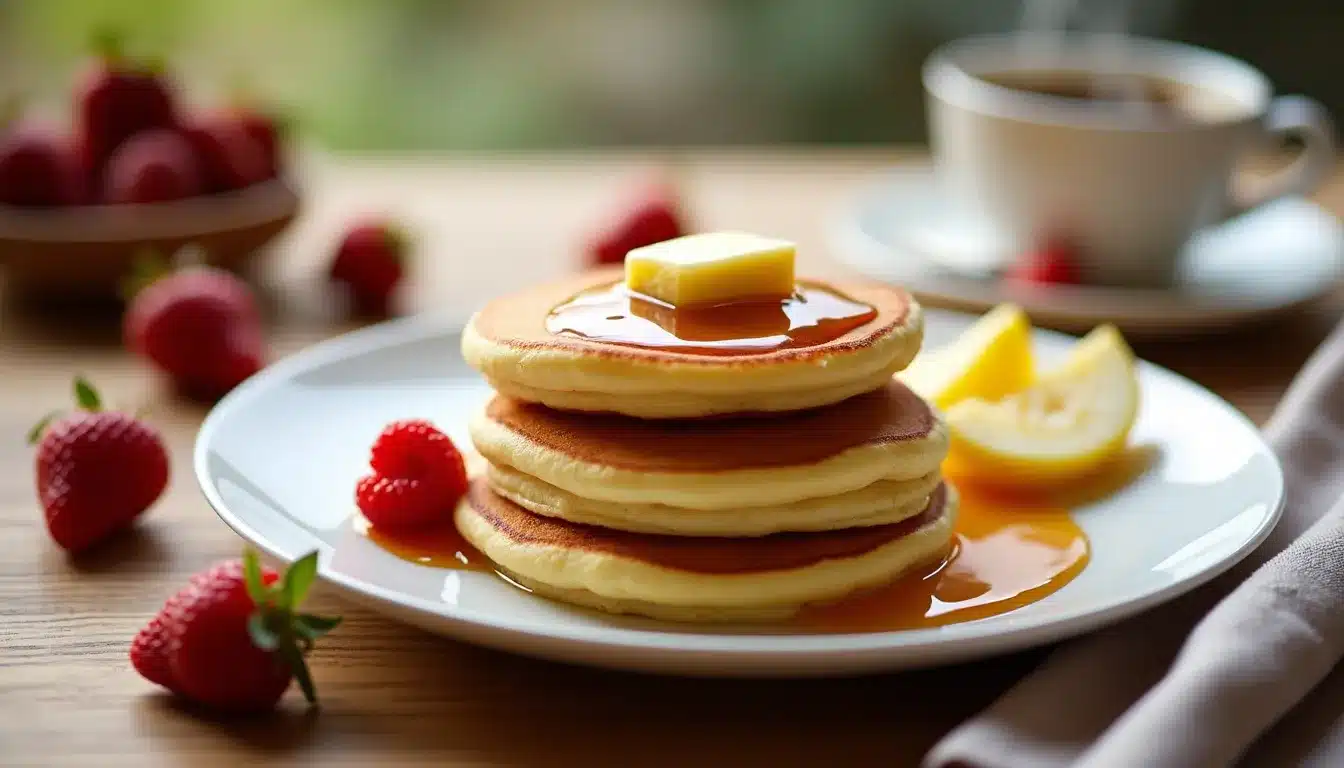 pancakes dorys sirupeux fruits