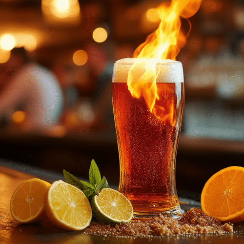 découvrez notre recette revisitée du célèbre cocktail flaming dr. pepper. apprenez à préparer cette boisson audacieuse et pétillante qui allie l'intensité du rhum, la douceur de la liqueur d'amande et un jeu spectaculaire de flammes. idéal pour épater vos invités lors de vos soirées entre amis!