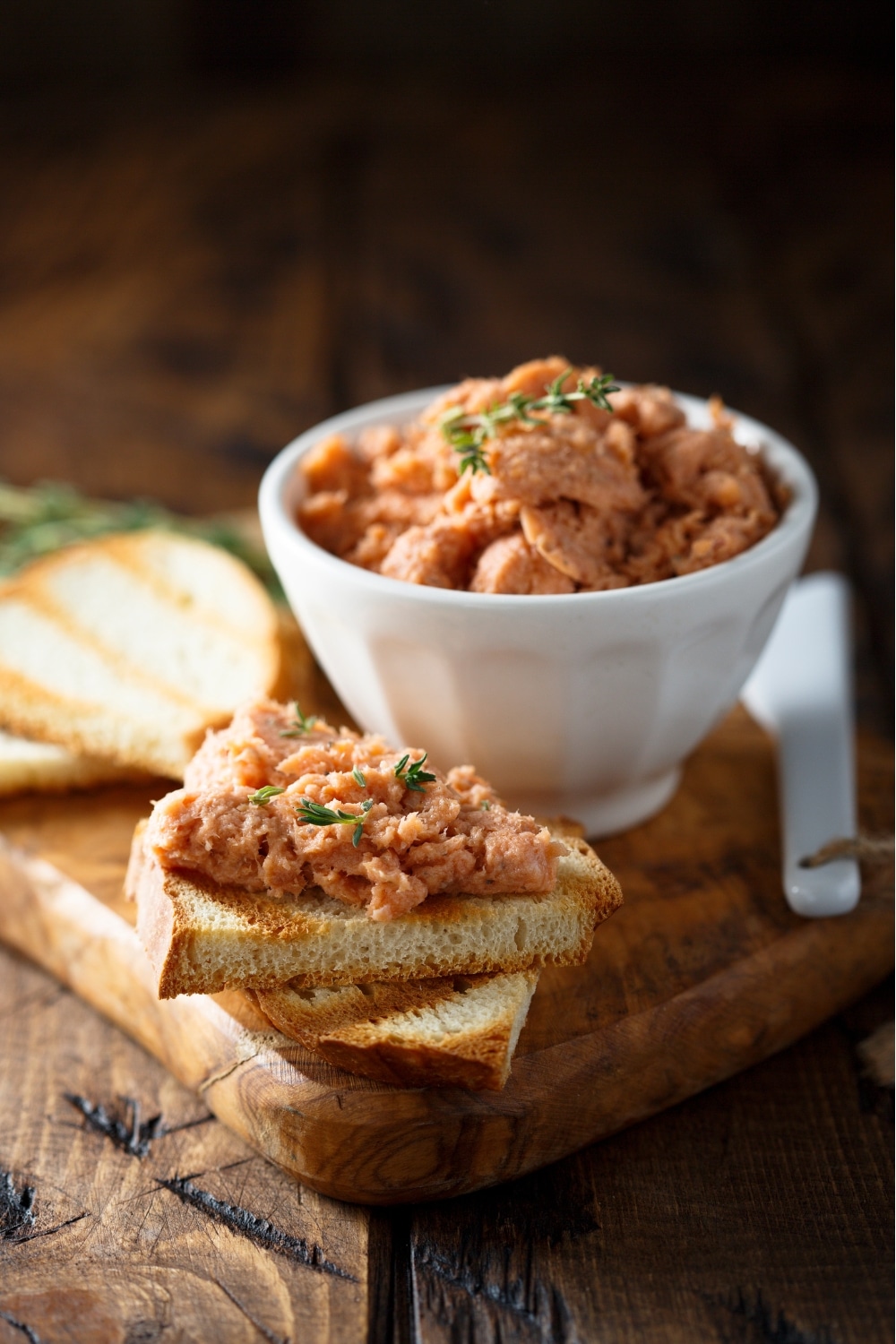 rillettes de saumon sur toasts