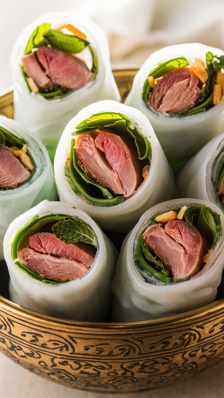rouleaux de printemps au magret de canard