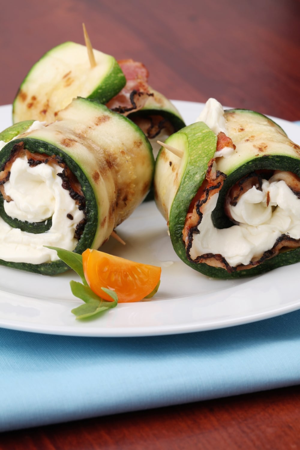 roulés de courgette au fromage
