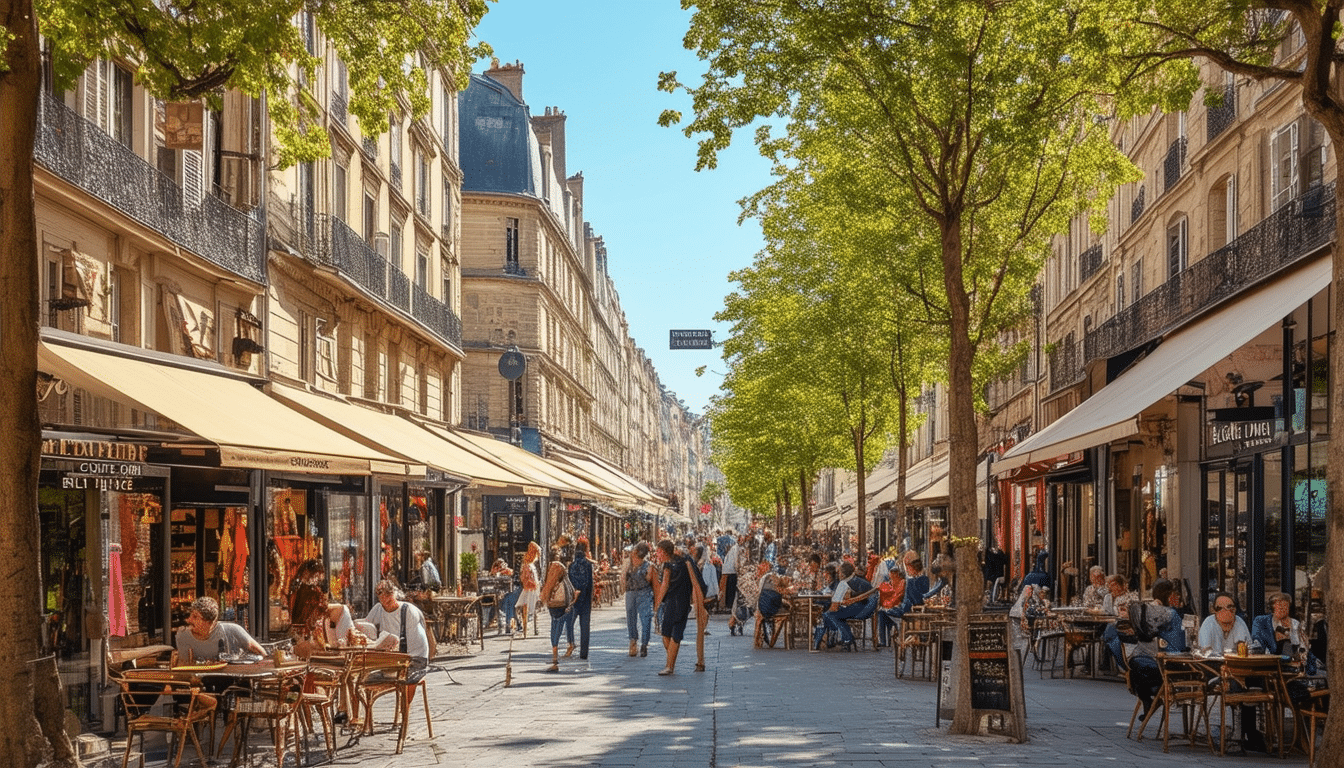explorez la rue sainte catherine à bordeaux, la plus vaste rue commerçante de la ville. plongez dans un univers de boutiques, de cafés et d'animations, et vivez une expérience shopping unique au cœur de la belle bordeaux.
