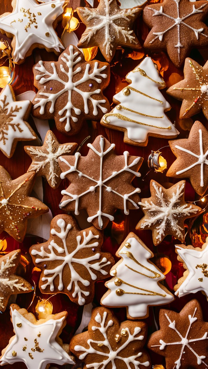 Biscuits de Noël décorés sucre glace.