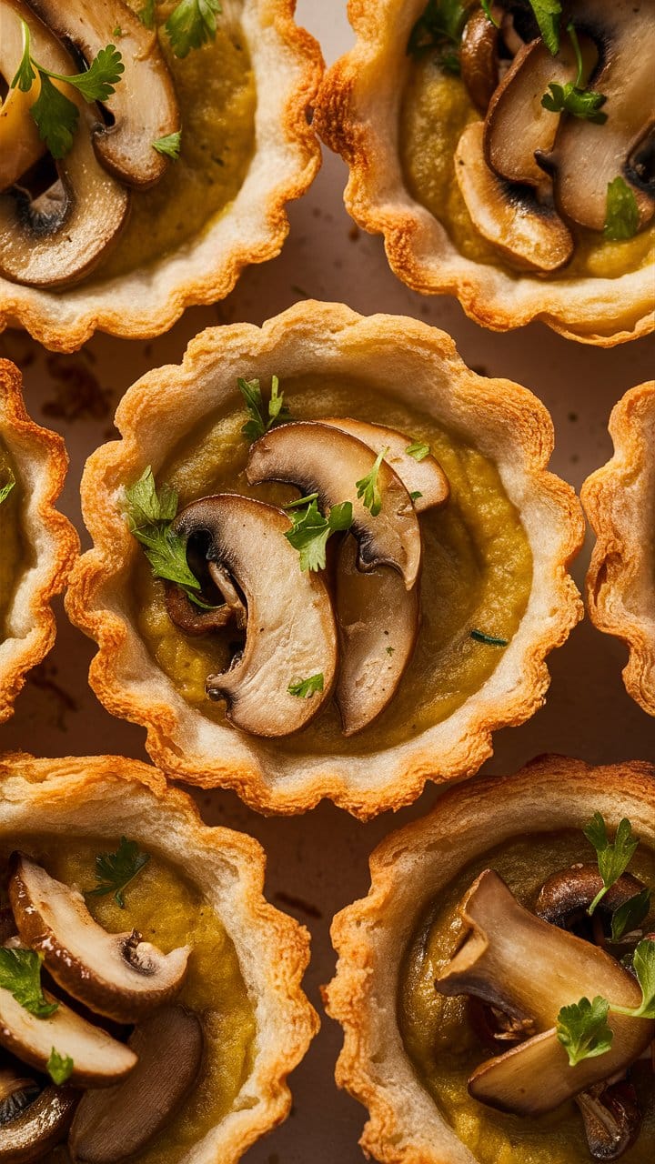 Mini quiches champignons et persil