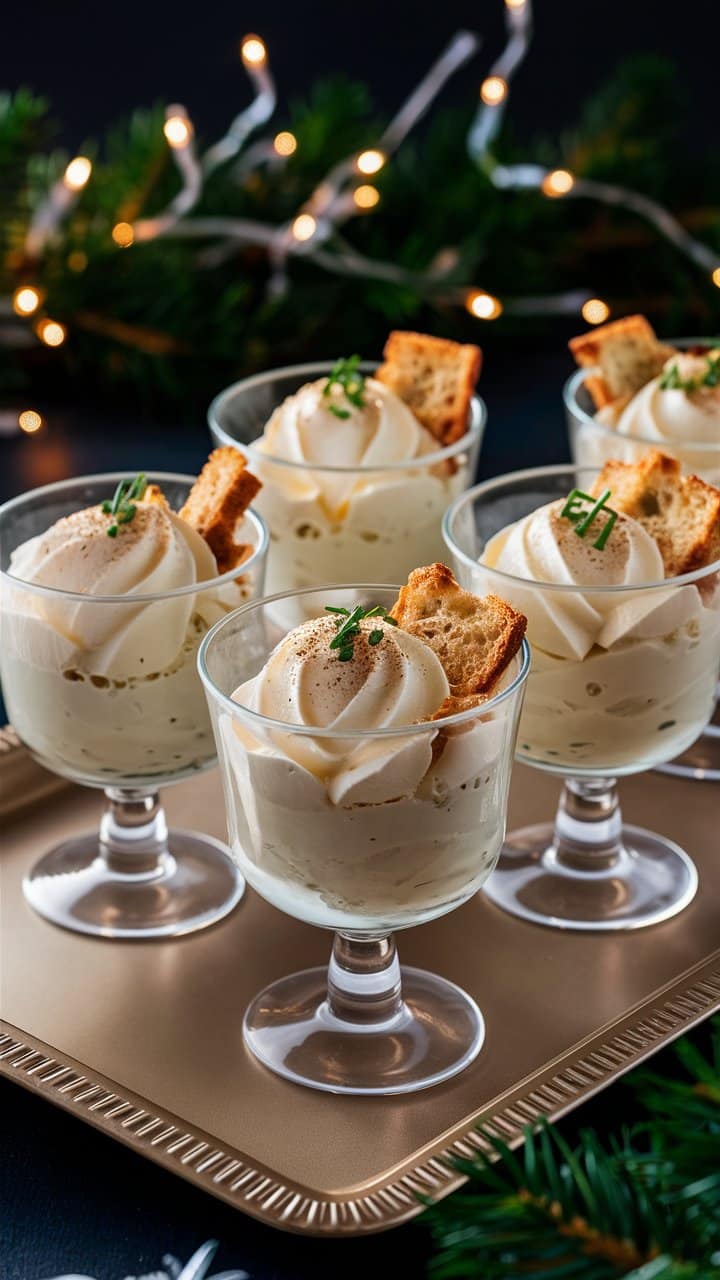 verrines de mousse de boudin blanc