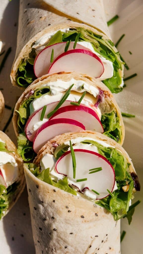 wrap au fromage frais et radis (2)